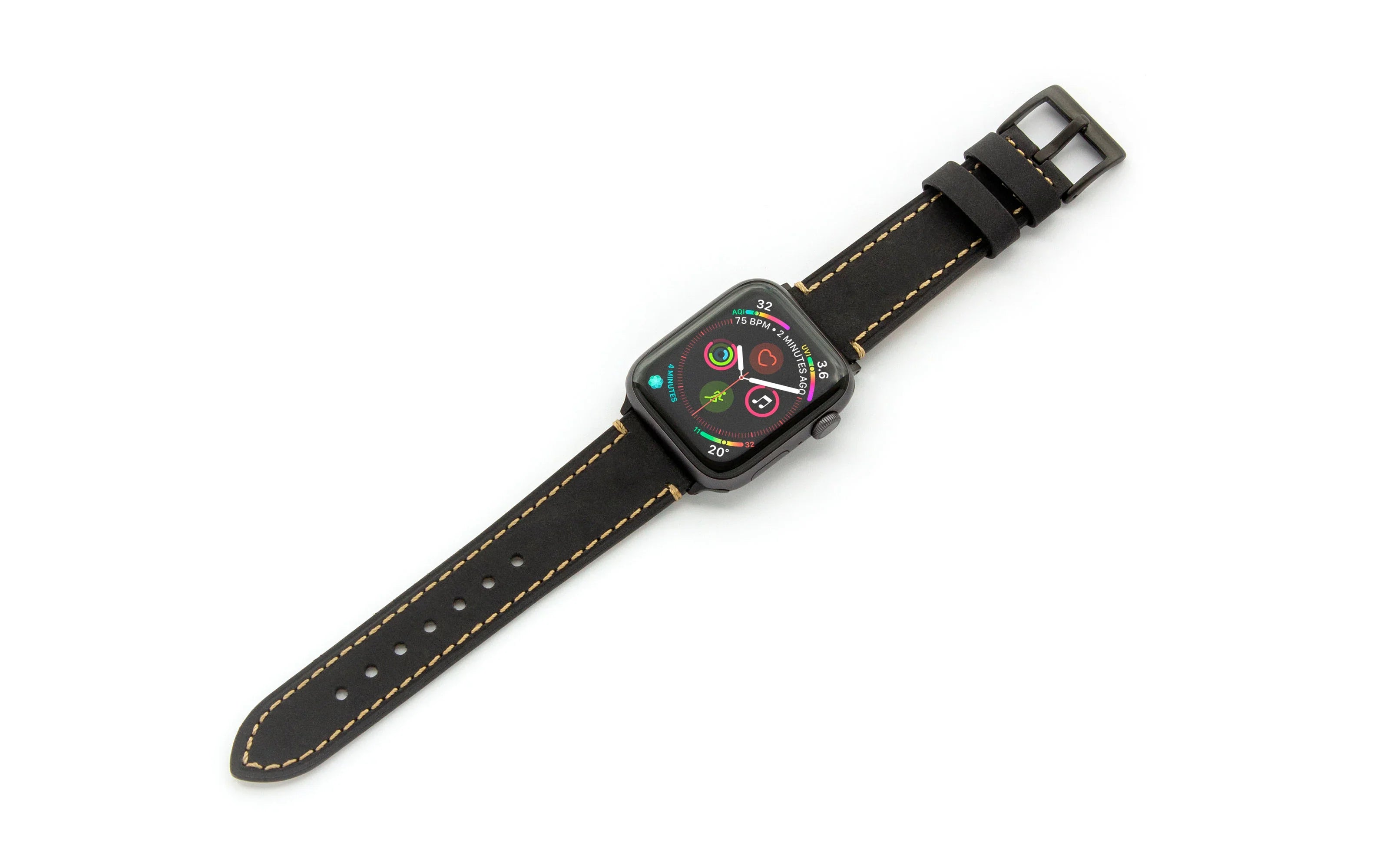 Torrii Watch 49/46/45/44 Mm Strap - Black Leather - Tashqila Torrii Watch 49/46/45/44 Mm Strap - Black Leather - Tashqila